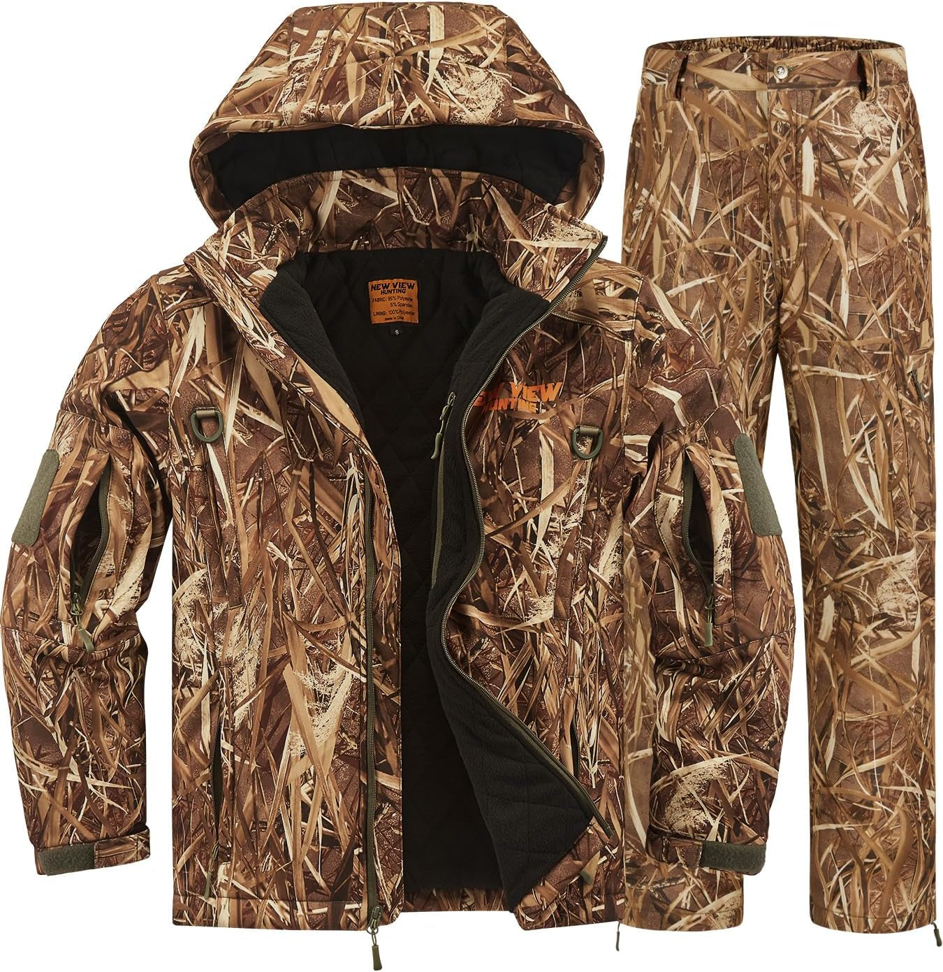Insulated Hunting Clothes for Men Cold Weather, Warm Camo Hunting Jacket and Pants, Hunting Suit for Deer Duck Hunts
